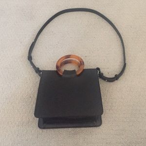 Topshop Black Bag/Purse Detachable Shoulder Strap